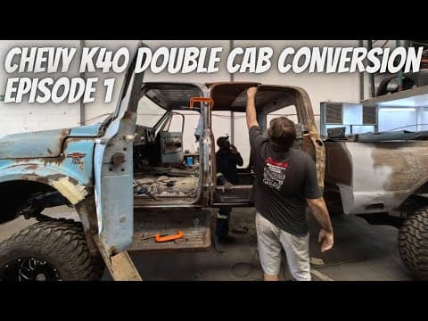K40 Crew Cab Part 2 - Point Of No Return Ep01 - Double cab Conversion, Cummins 6bt + Allison Auto
